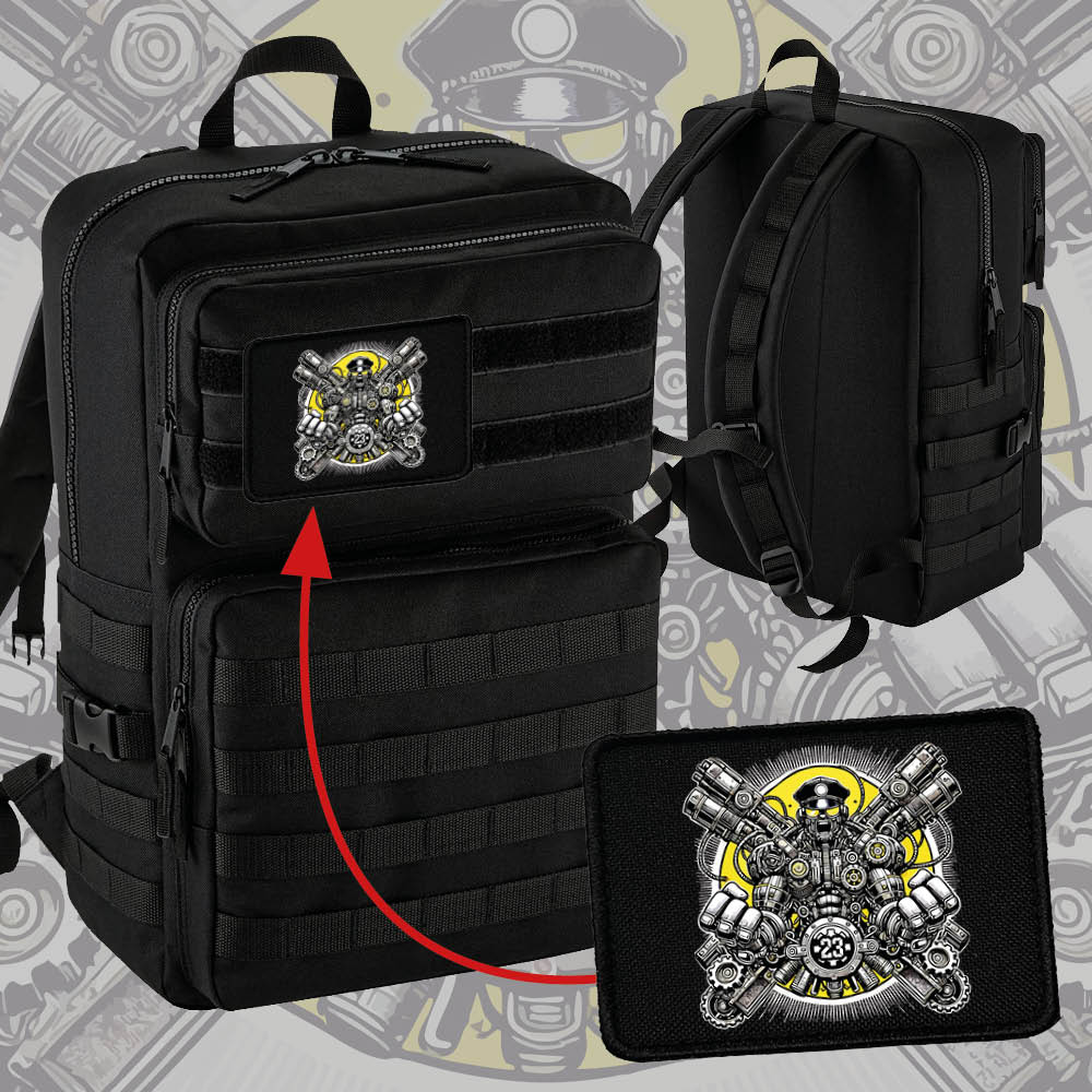 Batoh s vyměnitelnými patchemi -25L